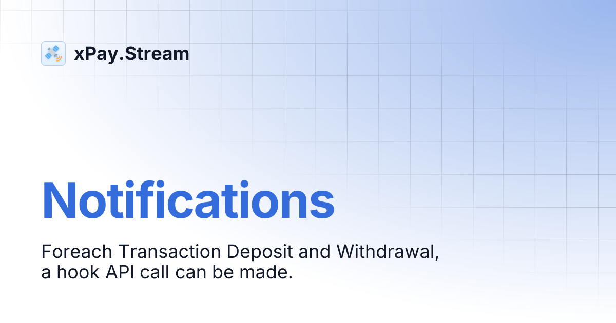 Notifications Xpay Stream